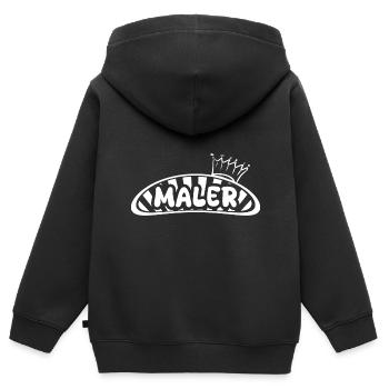 Profession Peintre - Sweat Premium à capuche zippé enfant bio - noir - Dos - AI Model Kid Male (0cm)