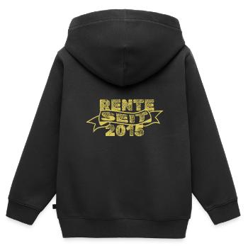2015 2015 - Kinder Premium Organic Zip Hoodie - Schwarz - Hinten - AI Model Kid Male (0cm)