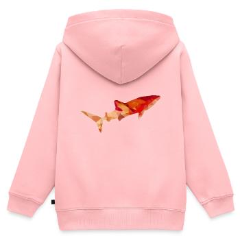 Whale shark red gold - Kids Premium Organic Zip-up Hoodie - rose - Back - AI Model Kid Female (0cm)