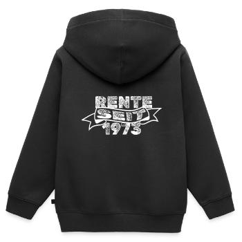 1973 1973 - Sweat Premium à capuche zippé enfant bio - noir - Dos - AI Model Kid Male (0cm)