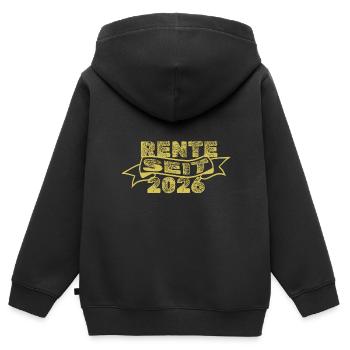 2026 2026 - Kinder Premium Organic Zip Hoodie - Schwarz - Hinten - AI Model Kid Male (0cm)