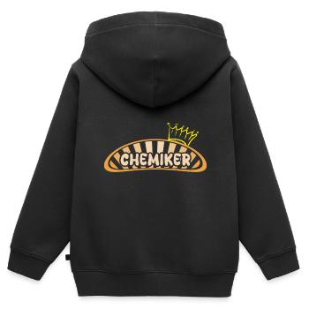Chimiste - Sweat Premium à capuche zippé enfant bio - noir - Dos - AI Model Kid Male (0cm)