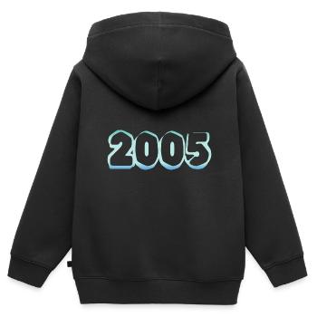 Eisberg 2005 - Kinder Premium Organic Zip Hoodie - Schwarz - Hinten - AI Model Kid Male (0cm)