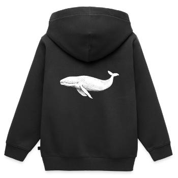 Pottwal - Kinder Premium Organic Zip Hoodie - Schwarz - Hinten - AI Model Kid Male (0cm)