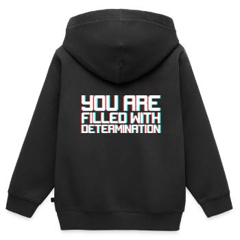 You Are Filled With Determination - Kids Premium Organic Zip-up Hoodie - black - Back - AI Model Kid Male (0cm)