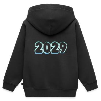 Eisberg 2029 - Kinder Premium Organic Zip Hoodie - Schwarz - Hinten - AI Model Kid Male (0cm)