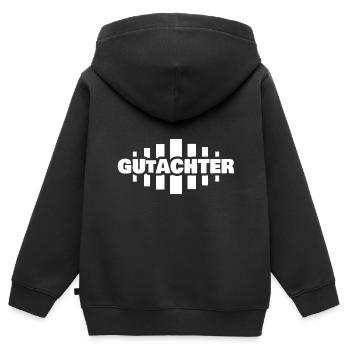 Beruf Gutachter - Kinder Premium Organic Zip Hoodie - Schwarz - Hinten - AI Model Kid Male (0cm)