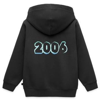 2006 2006 - Kinder Premium Organic Zip Hoodie - Schwarz - Hinten - AI Model Kid Male (0cm)