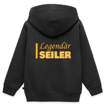 Geschenk für Seiler - Kinder Premium Organic Zip Hoodie - Schwarz - Hinten - AI Model Kid Male (0cm)