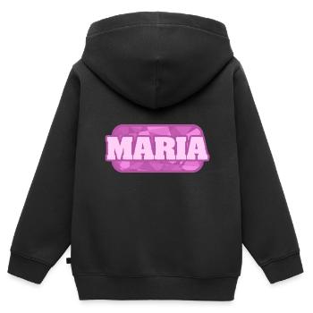Maria - Sweat Premium à capuche zippé enfant bio - noir - Dos - AI Model Kid Male (0cm)