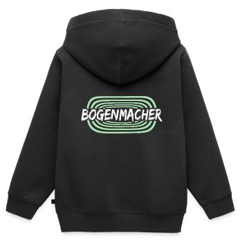 Archetier de travail - Sweat Premium à capuche zippé enfant bio - noir - Dos - AI Model Kid Male (0cm)