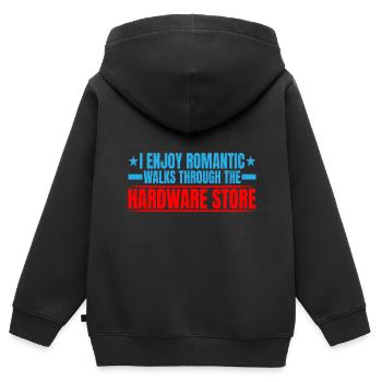 Enjoy Romantic Walks Through The Hardware Store13 - Kids Premium Organic Zip-up Hoodie - black - Back - AI Model Kid Male (0cm)