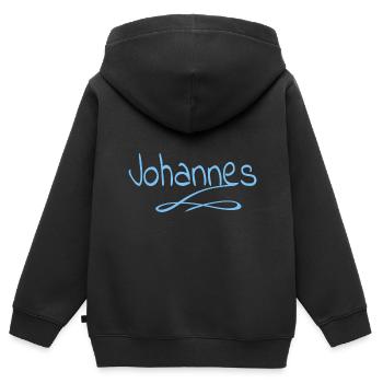 Gift for John - Kids Premium Organic Zip-up Hoodie - black - Back - AI Model Kid Male (0cm)