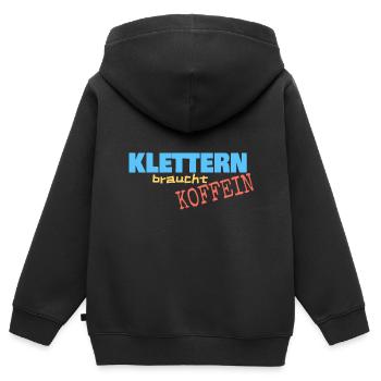 Bergsport - Kinder Premium Organic Zip Hoodie - Schwarz - Hinten - AI Model Kid Male (0cm)