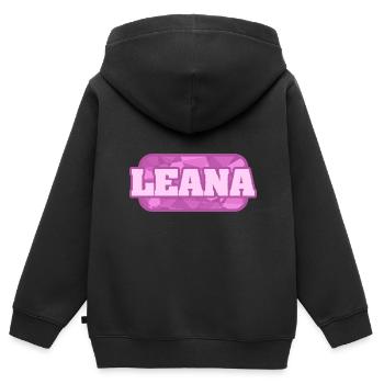 Gesundheit Leana - Kinder Premium Organic Zip Hoodie - Schwarz - Hinten - AI Model Kid Male (0cm)