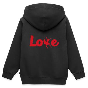 Flamenco - Kinder Premium Organic Zip Hoodie - Schwarz - Hinten - AI Model Kid Male (0cm)
