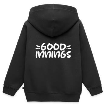 Bonnes manches 4 - Sweat Premium à capuche zippé enfant bio - noir - Dos - AI Model Kid Male (0cm)