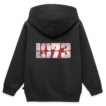 1973 - Sweat Premium à capuche zippé enfant bio - noir - Dos - AI Model Kid Male (0cm)