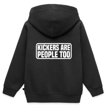 Kickers Are People Too 21 - Kids Premium Organic Zip-up Hoodie - black - Back - AI Model Kid Male (0cm)