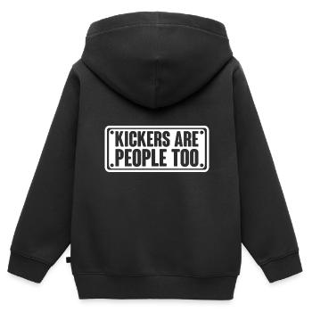 Kickers Are People Too 29 - Kids Premium Organic Zip-up Hoodie - black - Back - AI Model Kid Male (0cm)