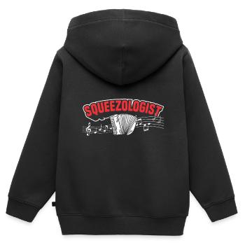 Akkordeon Polka Ziehharmonika Quetschkommode - Kinder Premium Organic Zip Hoodie - Schwarz - Hinten - AI Model Kid Male (0cm)