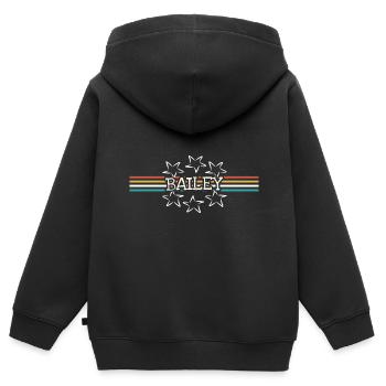 Bailey als Frauenname - Kinder Premium Organic Zip Hoodie - Schwarz - Hinten - AI Model Kid Male (0cm)