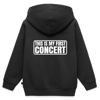 This is My First Concert 42 - Kids Premium Organic Zip-up Hoodie - black - Back - AI Model Kid Male (0cm)
