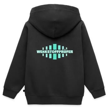 Occupation: Materials tester - Kids Premium Organic Zip-up Hoodie - black - Back - AI Model Kid Male (0cm)