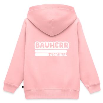 Beruf Bauherr - Kinder Premium Organic Zip Hoodie - Rosa - Hinten - AI Model Kid Female (0cm)