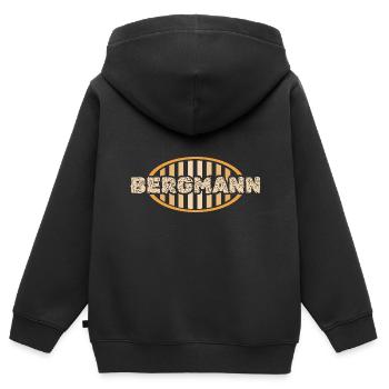 Mineur d’emploi - Sweat Premium à capuche zippé enfant bio - noir - Dos - AI Model Kid Male (0cm)