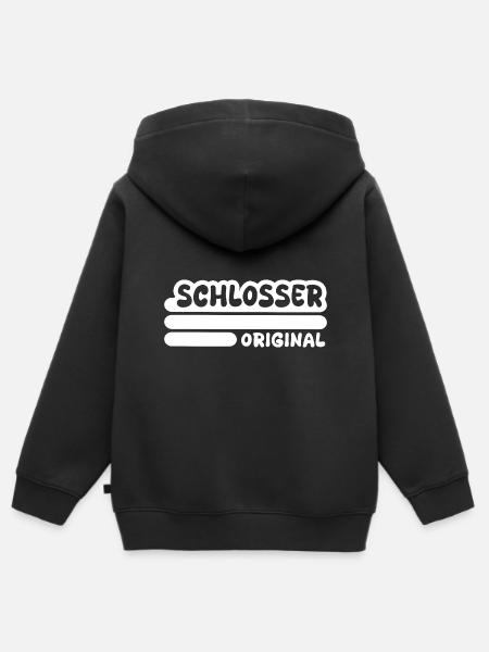 Schlosser - Kinder Premium Organic Zip Hoodie - Schwarz
