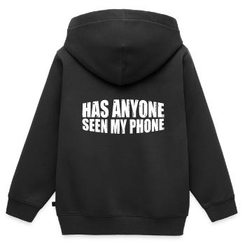 Has Anyone Seen My Phone 17 - Kinder Premium Organic Zip Hoodie - Schwarz - Hinten - AI Model Kid Male (0cm)