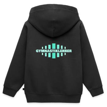 Gymnastiklehrer als Beruf - Kinder Premium Organic Zip Hoodie - Schwarz - Hinten - AI Model Kid Male (0cm)