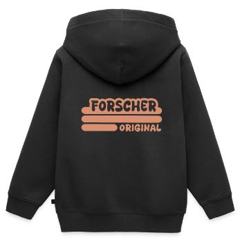 Researcher as a profession - Kids Premium Organic Zip-up Hoodie - black - Back - AI Model Kid Male (0cm)