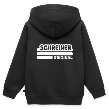 Beruf Schreiner - Kinder Premium Organic Zip Hoodie - Schwarz - Hinten - AI Model Kid Male (0cm)