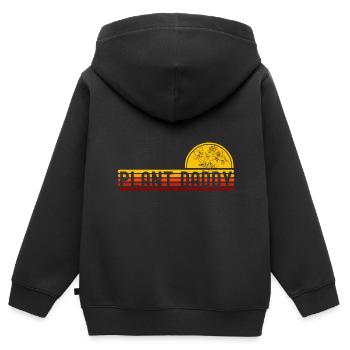 Pflanzen - Kinder Premium Organic Zip Hoodie - Schwarz - Hinten - AI Model Kid Male (0cm)