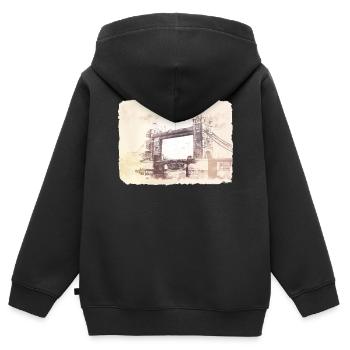 London England Tower Bridge - Kids Premium Organic Zip-up Hoodie - black - Back - AI Model Kid Male (0cm)
