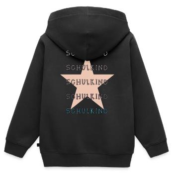 Schulstart Deluxe Schulkind Edition Schulbeginn - Kinder Premium Organic Zip Hoodie - Schwarz - Hinten - AI Model Kid Male (0cm)