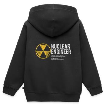 Physicien physicien - Sweat Premium à capuche zippé enfant bio - noir - Dos - AI Model Kid Male (0cm)