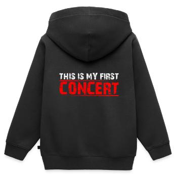 This is My First Concert 38 - Kids Premium Organic Zip-up Hoodie - black - Back - AI Model Kid Male (0cm)