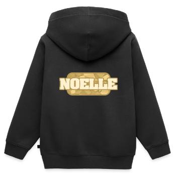 Gesundheit Noelle - Kinder Premium Organic Zip Hoodie - Schwarz - Hinten - AI Model Kid Male (0cm)