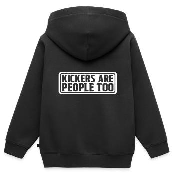 Kickers Are People Too 25 - Kids Premium Organic Zip-up Hoodie - black - Back - AI Model Kid Male (0cm)