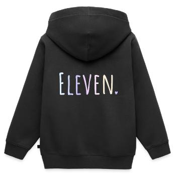 Elfter Geburtstag 11 Mädchen Eleven Herz Elf Jahre - Kinder Premium Organic Zip Hoodie - Schwarz - Hinten - AI Model Kid Male (0cm)
