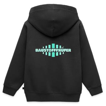 Occupation: Building materials tester - Kids Premium Organic Zip-up Hoodie - black - Back - AI Model Kid Male (0cm)
