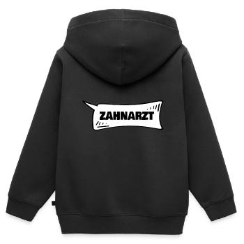 Speech bubble dentist - Kids Premium Organic Zip-up Hoodie - black - Back - AI Model Kid Male (0cm)