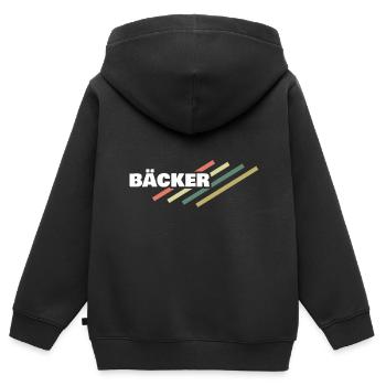 Workplace baker - Kids Premium Organic Zip-up Hoodie - black - Back - AI Model Kid Male (0cm)