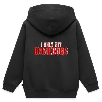 Je n’ai frappé que des homeruns 2 - Sweat Premium à capuche zippé enfant bio - noir - Dos - AI Model Kid Male (0cm)