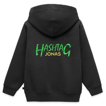 jonas jonas - Kinder Premium Organic Zip Hoodie - Schwarz - Hinten - AI Model Kid Male (0cm)