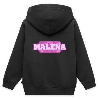 Gesundheit Malena - Kinder Premium Organic Zip Hoodie - Schwarz - Hinten - AI Model Kid Male (0cm)