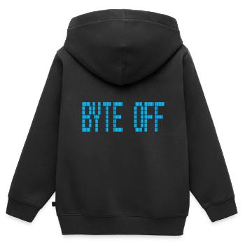 BYTE OFF für einen Informatiker und Programmierer - Kinder Premium Organic Zip Hoodie - Schwarz - Hinten - AI Model Kid Male (0cm)
